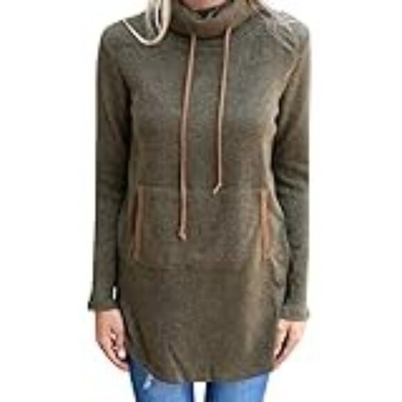 Hailey & Co Olive Green Pullover Sweater Size L Lagenlook Outdoorsy Capsule - Picture 12 of 12